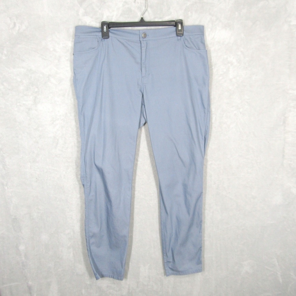 Lafayette 148 New York Mercer Blue Pants Womens 16 Stretch Cotton Blend